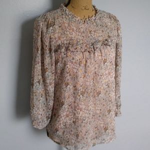 Monteau Floral Blouse - Excellent Condition